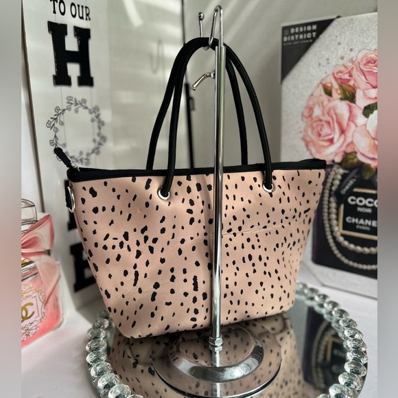 Taylor Gray Neoprene Mini Tote with Leopard Accents - Picture 8 of 12